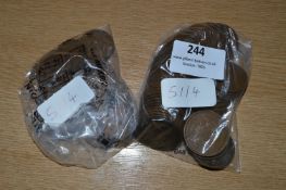 British Copper Coin Collection Pennies and Halfpennies