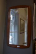 Teak Framed Bevelled Edge Wall Mirror