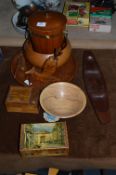 Teak Ice Bucket, Fruit Bowl, Tray and Other Wooden Items