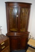 Mahogany Corner Display Cabinet