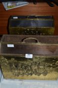 Two Embossed Brass Magazine Boxes