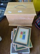 Pine Breadbin and Photo Frames