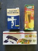 Meat Mincer, Pasta Express Cooker and a Food Slicer