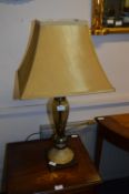 Decorative Glass and Pottery Table Lamp with Shade