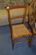 Edwardian Mahogany Cane Seated Dining Chair