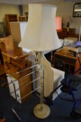 Cream Painted Standard Lamp and Shade