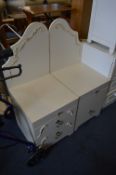 Pair of White Melamine Bedside Cabinets