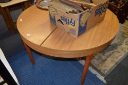 Circular Teak Extending Dining Table