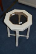 Grey Painted Hexagonal Topped Side Tables