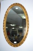 Oval Gilt Framed Wall Mirror