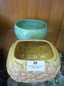 Shawter & Sons Pottery Bowl and a Sylvac Planter