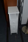 White Painted Three Drawer Side Cabinet