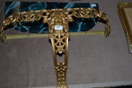 Gilt Wall Mounted Hall Table with Onyx Top