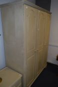 Grey Painted Triple Wardrobe