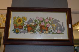 Framed Needlework Picture 