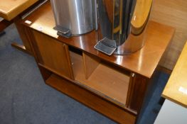 Teak Hi Fi Unit with Sliding Doors