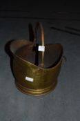 Brass Helmet Coal Bucket