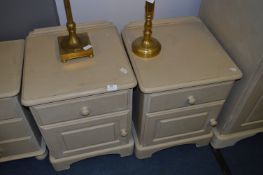 Grey Painted Three Drawer Side Cabinet