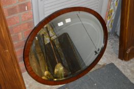 Oval Framed Bevelled Edge Wall Mirror
