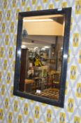 Black Framed Bevelled Edge Wall Mirror