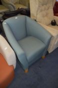 Green Upholstered Tub Reception Chair