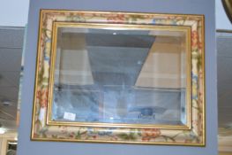 Floral Framed Bevelled Edge Wall Mirror