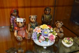 Wildlife Studio Pottery Teddies and Flower Posies