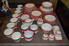 Midwinter Red Domino Pattern Tea & Dinner Sets, Condiments, etc.
