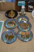 Collection of Royal Worcester Egyptian Themed Decorative Plates, etc.