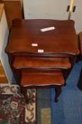 Mahogany Nest of Three Tables