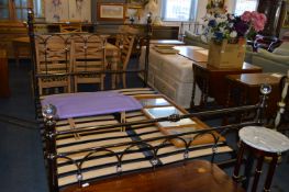 *Tubular Chrome Double Bed with Headboard