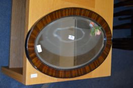 Oval Framed Bevelled Edge Wall Mirror