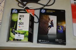 *HP 301 Ink and HP Advanced Photo Paper