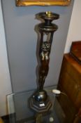 Large Art Deco Style Bronze Effect Table Lamp 