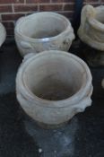 Pair of Large Limestone Planters
