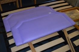 Pair of Purple Upholstered Single Bed Headboards