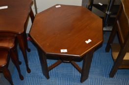 Hexagonal Topped Mahogany Occasional Table