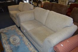 Pair of Light Brown Two Seat Sofas