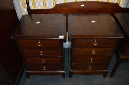 Stag Minstrel Four Drawer Side Cabinets and a Headboard