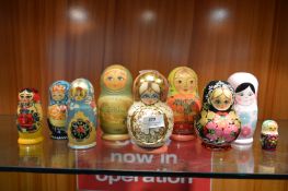 Collection of Nine Russian Dolls