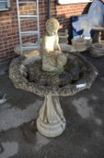 Large Concrete Fountain with Cherub