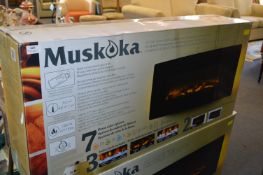 *Muskoka Curved Wall Mounted Electric Fireplace