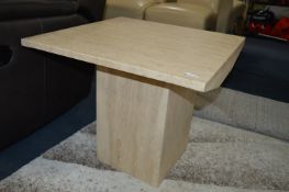 Marble Effect Side Table 24x24