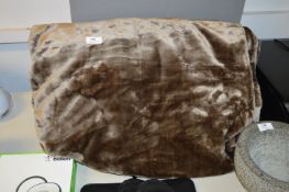 *Large Brown Plush Fur Throw