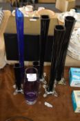 Selection of Coloured Glass Vases