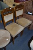 Pair Edwardian Dining Chairs