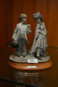 Italian Pottery Figurine A Balcari Bride & Groom