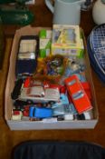 Box Containing Corgi and Matchbox Diecast Vehicles
