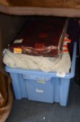 Box Containing Table Linen and Curtains