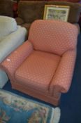 Terracotta Upholstered Armchair